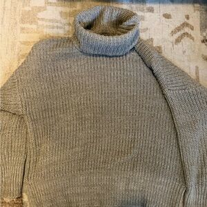 Indigo Luna Turtleneck Knit Sweater - Gray OS